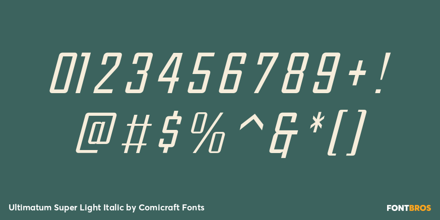 Ultimatum Super Light Italic Font Poster #1