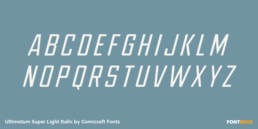 Ultimatum Super Light Italic Font Poster #1