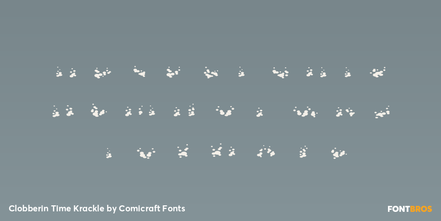 Clobberin Time Krackle Font Poster #3