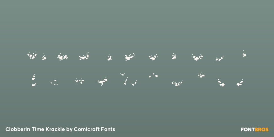 Clobberin Time Krackle Font Poster #4