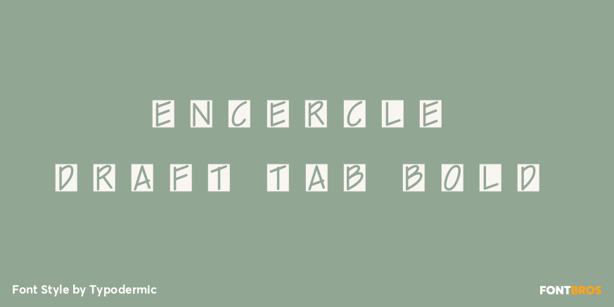 Encercle Draft TAB Bold Font Poster #1