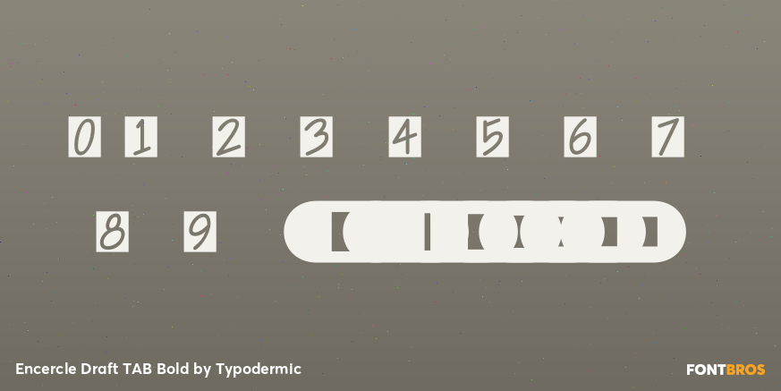 Encercle Draft TAB Bold Font Poster #4