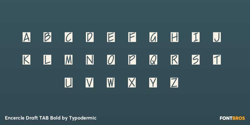 Encercle Draft TAB Bold Font Poster #3