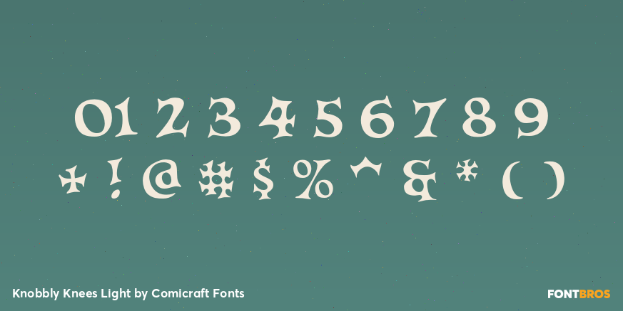 Knobbly Knees Light Font Poster #1