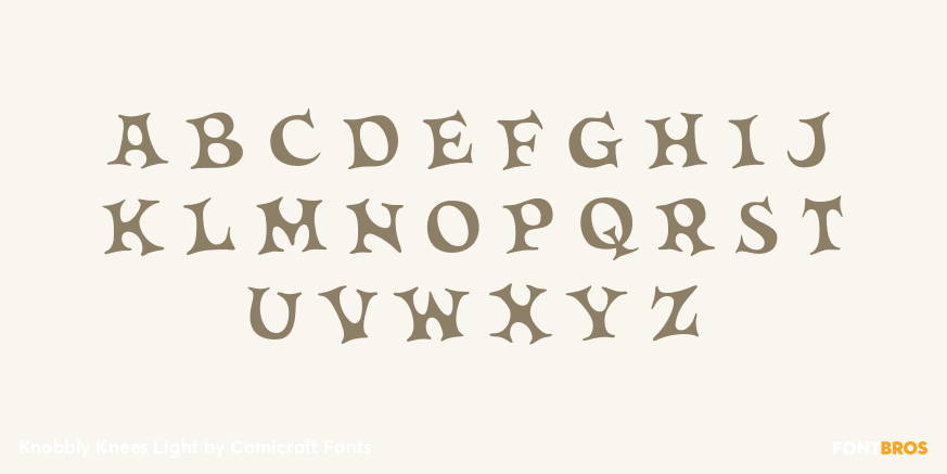 Knobbly Knees Light Font Poster #2