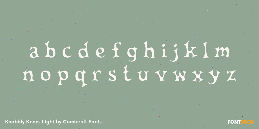 Knobbly Knees Light Font Poster #3