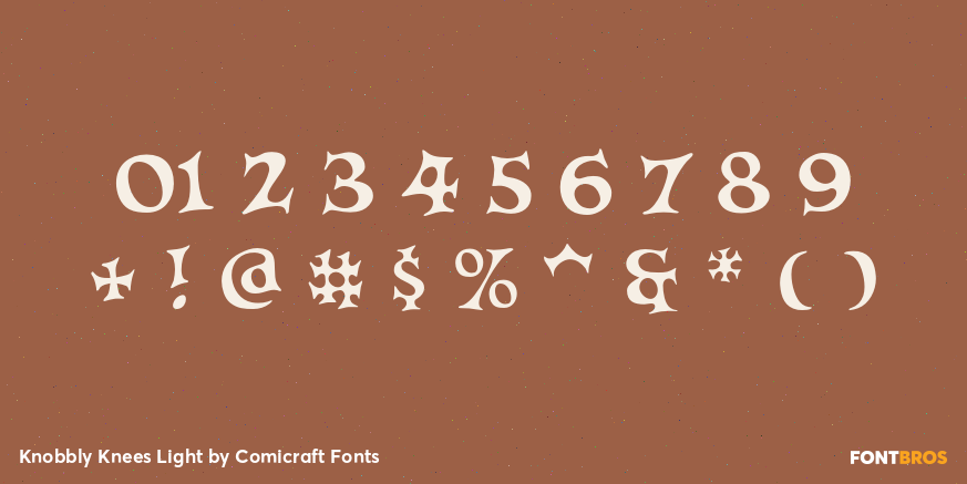 Knobbly Knees Light Font Poster #4