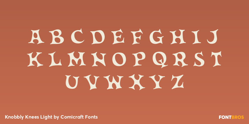Knobbly Knees Light Font Poster #1