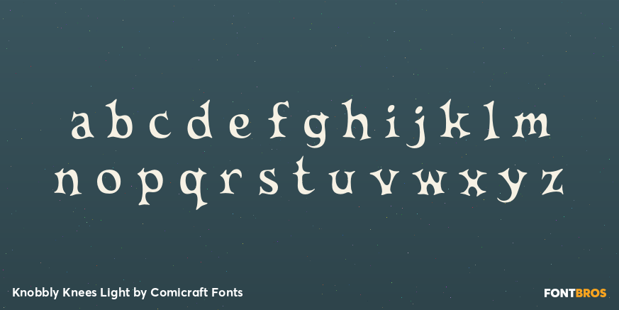 Knobbly Knees Light Font Poster #1