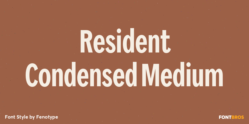 Resident Condensed Medium Font Poster #1