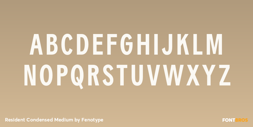 Resident Condensed Medium Font Poster #2