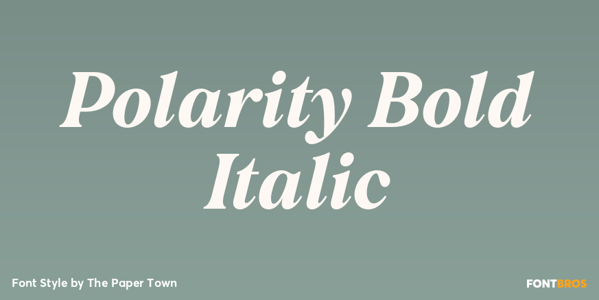 Polarity Bold Italic Poster