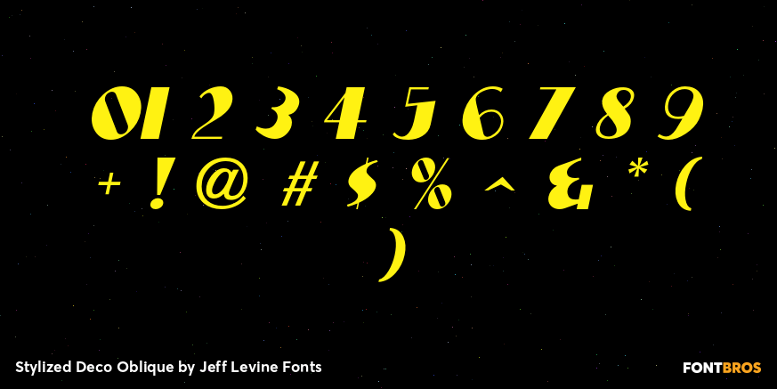 Stylized Deco Oblique Font Poster #4