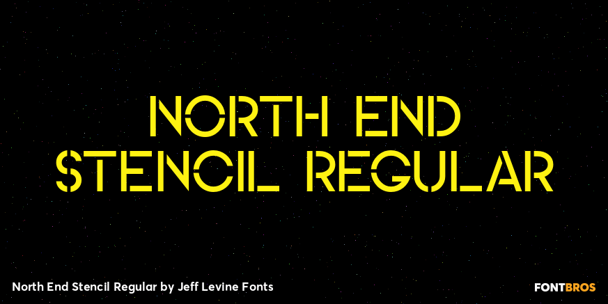 North End Stencil Regular Font Poster #1