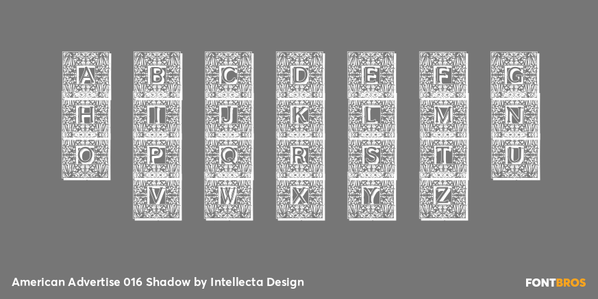 American Advertise 016 Shadow Font Poster #3