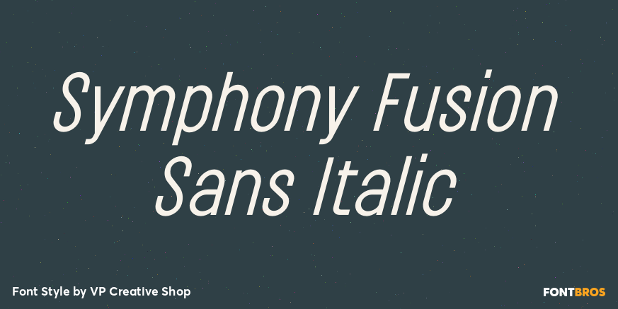 Symphony Fusion Sans Italic Font Poster #1