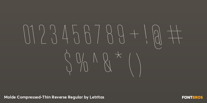 Molde Compressed-Thin Reverse Regular Font Poster #4