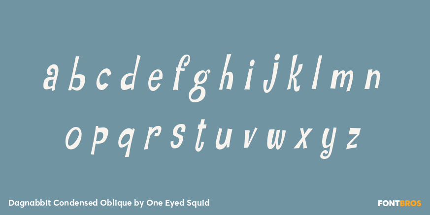 Dagnabbit Condensed Oblique Font Poster #3