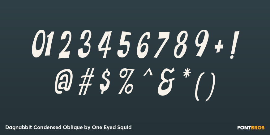 Dagnabbit Condensed Oblique Font Poster #4