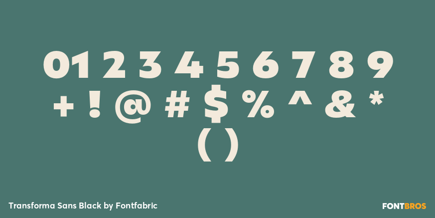 Transforma Sans Black Font Poster #4