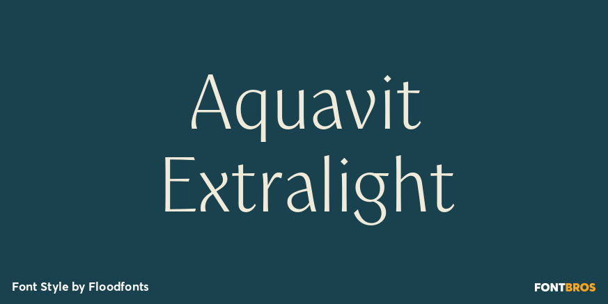 Aquavit Extralight Font Poster #1