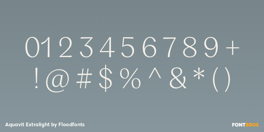 Aquavit Extralight Font Poster #1