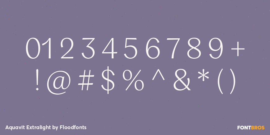 Aquavit Extralight Font Poster #4