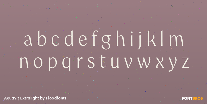 Aquavit Extralight Font Poster #1