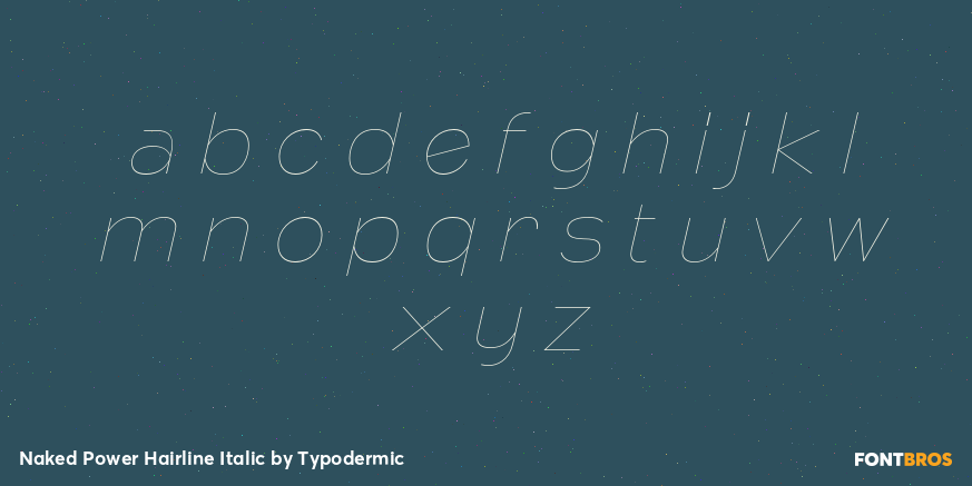 Naked Power Hairline Italic Font Poster #3