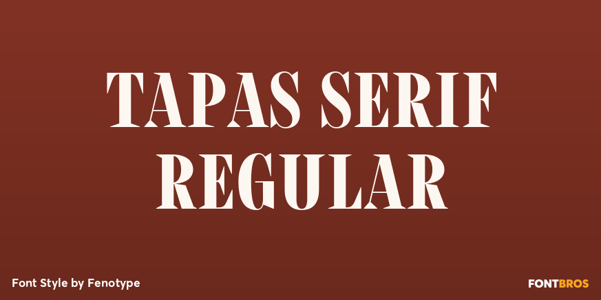 Tapas Serif Regular Poster