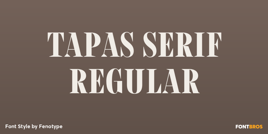 Tapas Serif Regular Poster