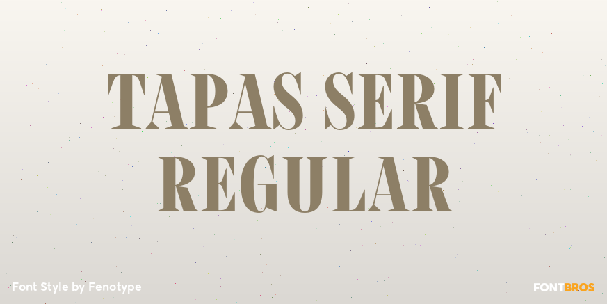 Tapas Serif Regular Poster