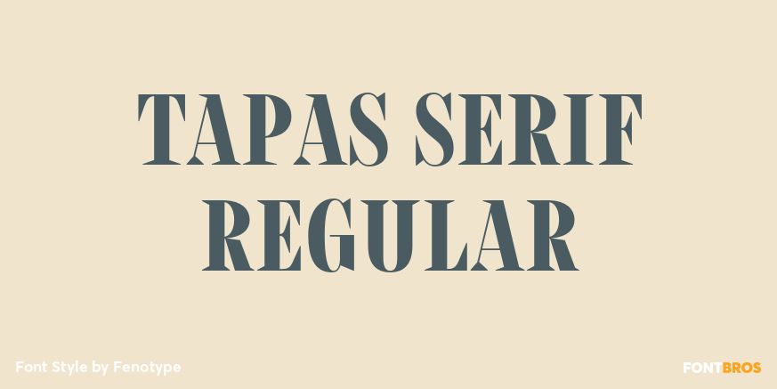 Tapas Serif Regular Poster