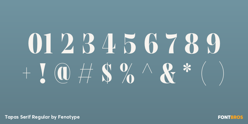 Tapas Serif Regular Font Poster #1