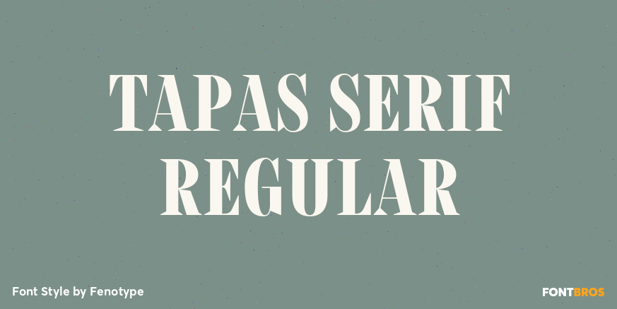 Tapas Serif Regular Poster