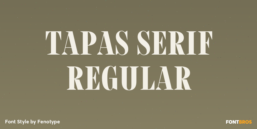 Tapas Serif Regular Poster