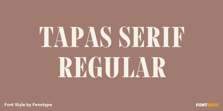 Tapas Serif Regular Poster