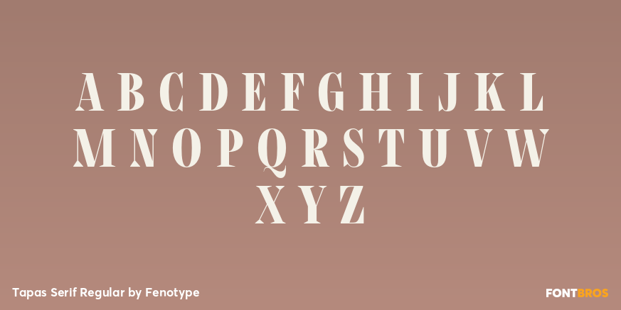 Tapas Serif Regular Font Poster #2