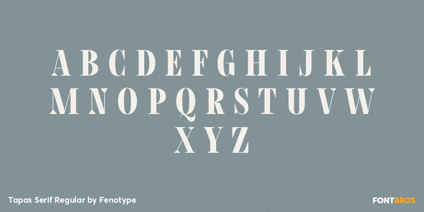 Tapas Serif Regular Font Poster #3