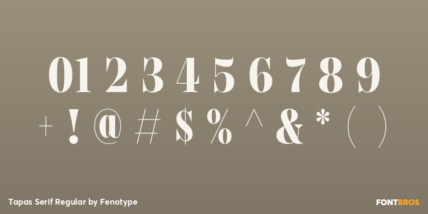 Tapas Serif Regular Font Poster #4