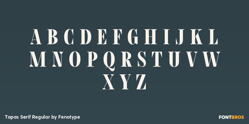 Tapas Serif Regular Font Poster #1