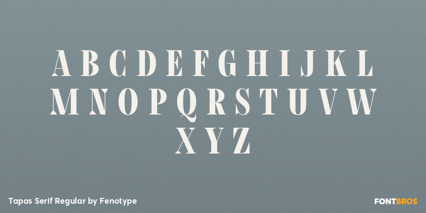 Tapas Serif Regular Font Poster #1