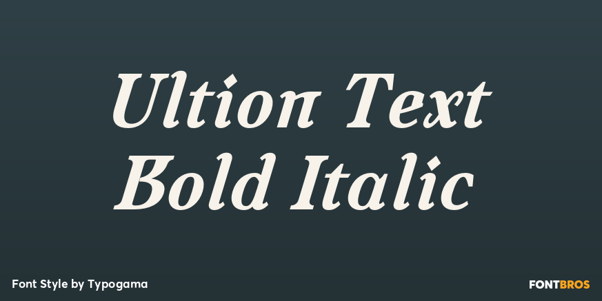 Ultion Text Bold Italic Poster