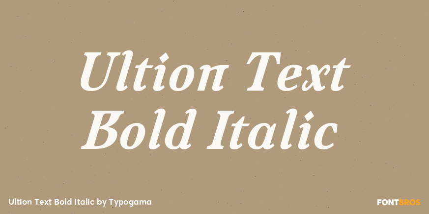 Ultion Text Bold Italic Poster