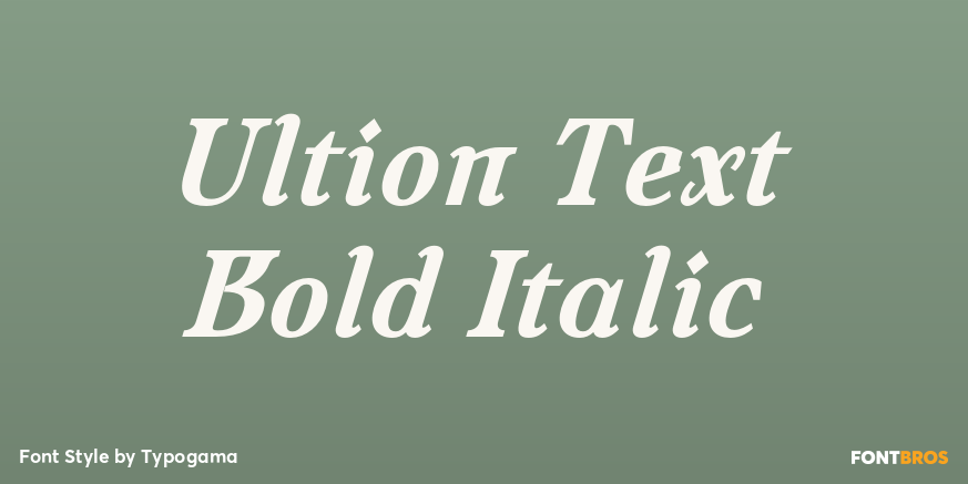 Ultion Text Bold Italic Poster