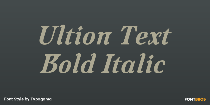 Ultion Text Bold Italic Poster