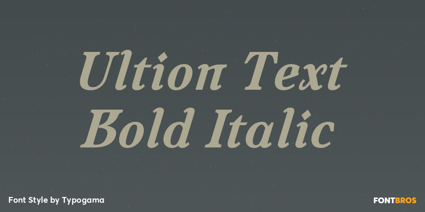 Ultion Text Bold Italic Poster
