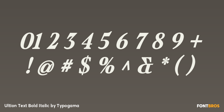 Ultion Text Bold Italic Font Poster #1