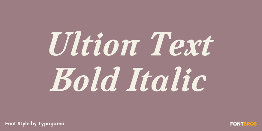 Ultion Text Bold Italic Poster
