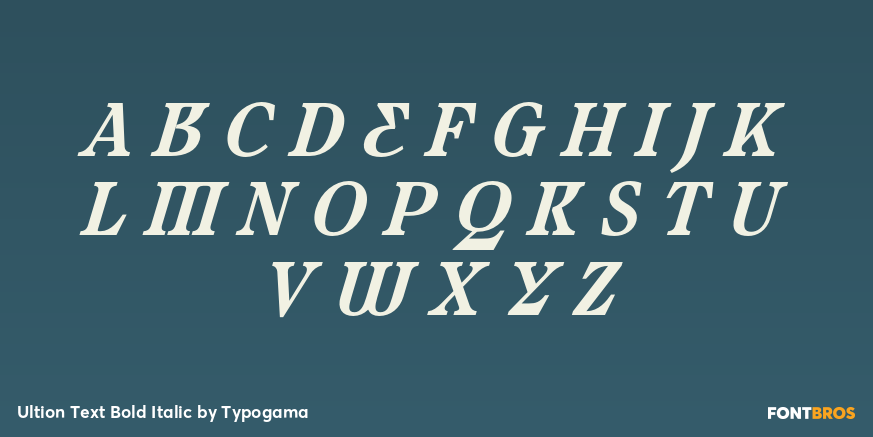 Ultion Text Bold Italic Font Poster #2